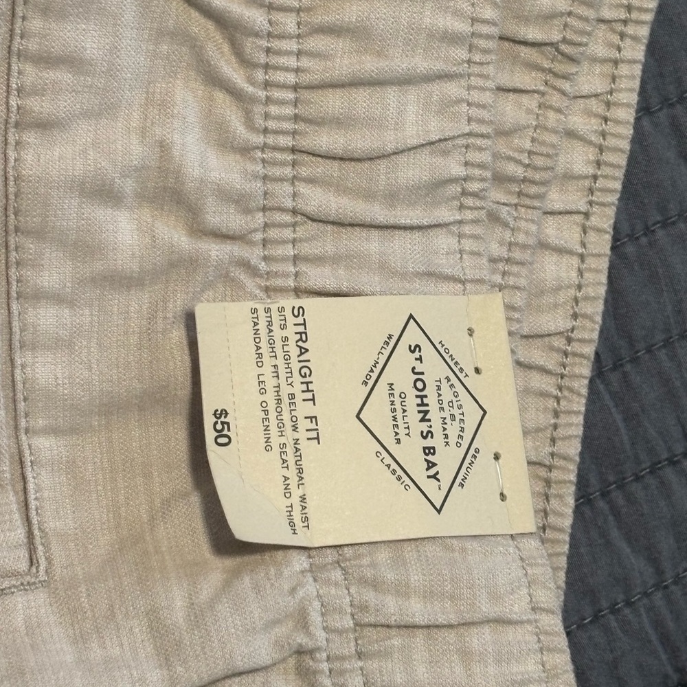 Big and Tall St. John's Bay Beige Straight Fit Shorts size 4XL